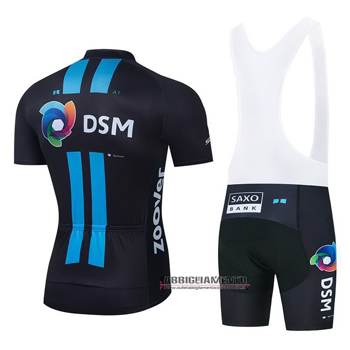Abbigliamento DSM 2021 Manica Corta e Pantaloncino Con Bretelle Blu Nero - Clicca l'immagine per chiudere